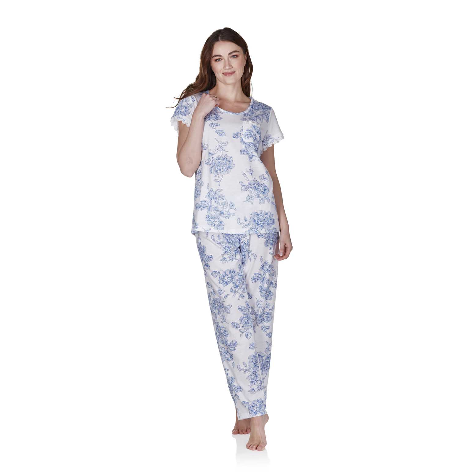 La Marquise Vintage Bouquet Short Sleeve Pyjama Set